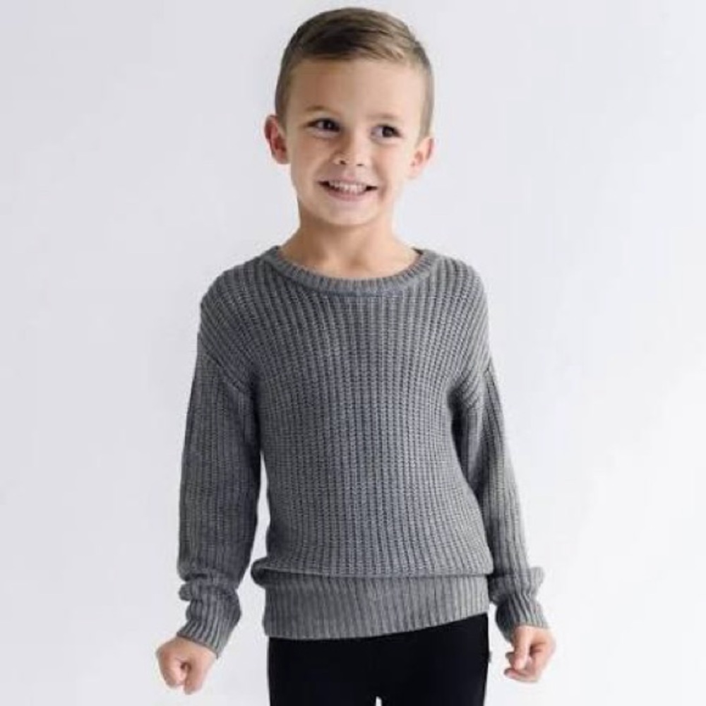 Little Sleepies Heather Charcoal Sweater 5T